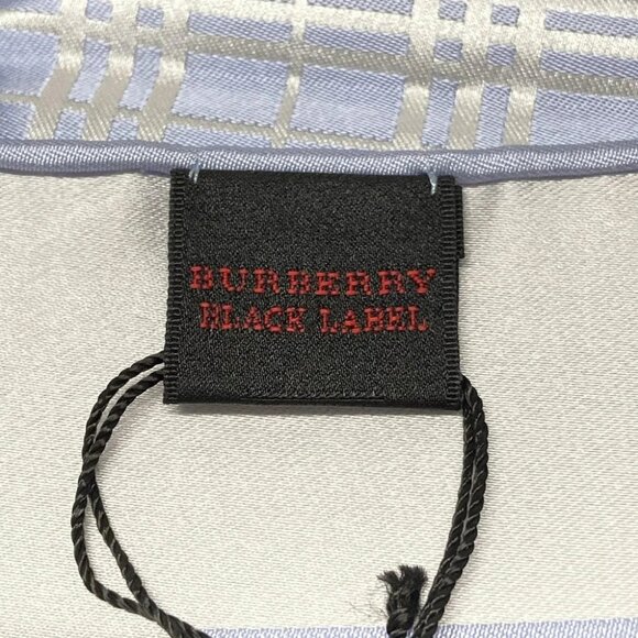 Auth Burberry Black Label - Light Blue Light gray Scarf - Picture 4 of 4